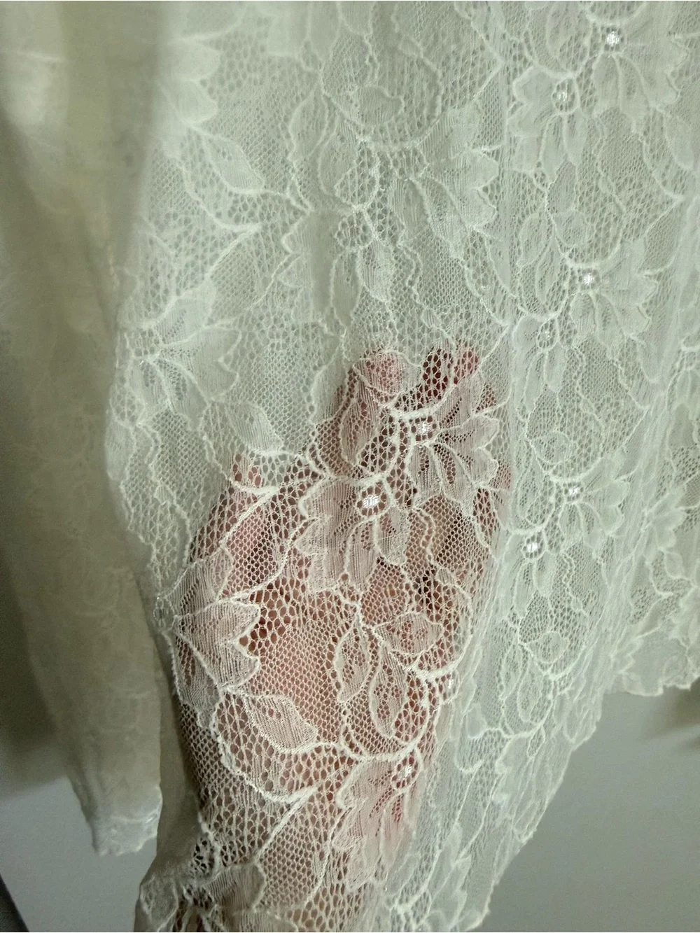 By Anthropologie Lace Top for Layering Ivory Small